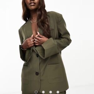 Women’s 4th And Reckless Khaki Signe Blazer Size 6 NWT